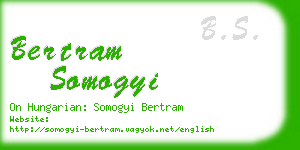 bertram somogyi business card